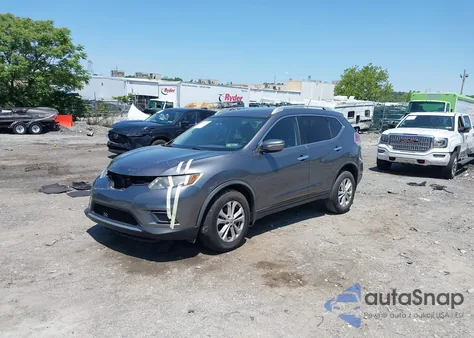 2015 Nissan Rogue Sv из США, поврежденный, VIN KNMAT2MV3FP519203